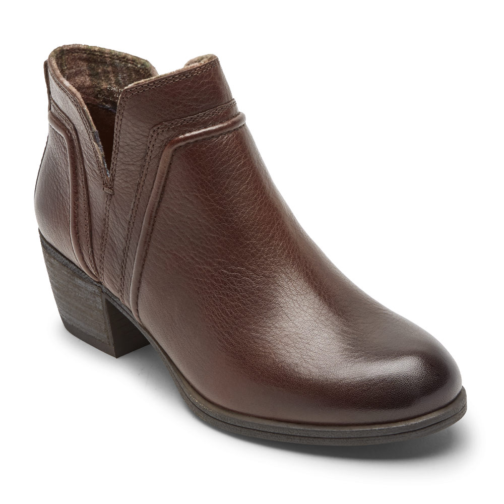 Booties Rockport Mulher Marrom - Cobb Hill Anisa V-Cut - 59163RWXC